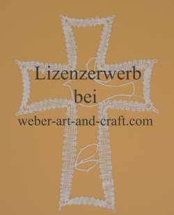 Sakrale Vorlagen zum Klöppeln, Mappe 2, Kreuz mit Taube